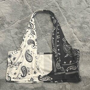 beautiful, over neck, tigh front crop top